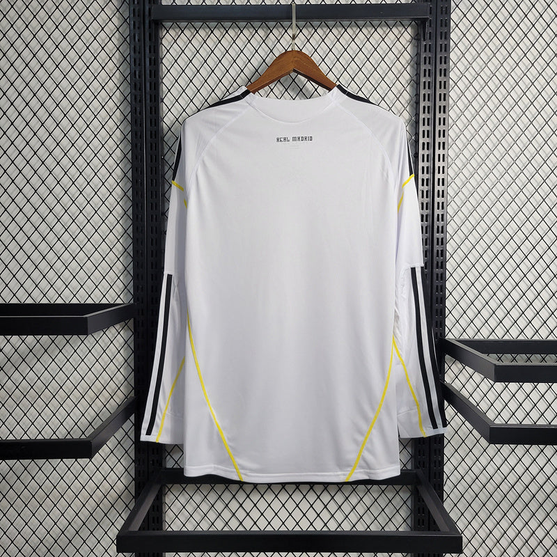 Camisa Home Real Madrid Manga Longa - Versão Retrô