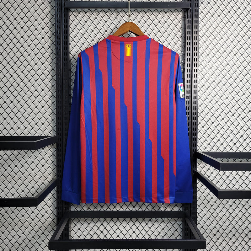 Camisa Home Barcelona Manga Longa - Versão Retrô