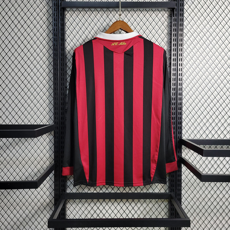 Camisa Home Milan Manga Longa - Versão Retrô