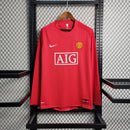 Camisa Home Manchester United Manga Longa - Versão Retrô