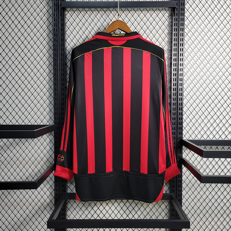 Camisa Home Milan Manga Longa - Versão Retrô