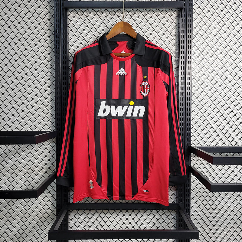 Camisa Home Milan Manga Longa - Versão Retrô