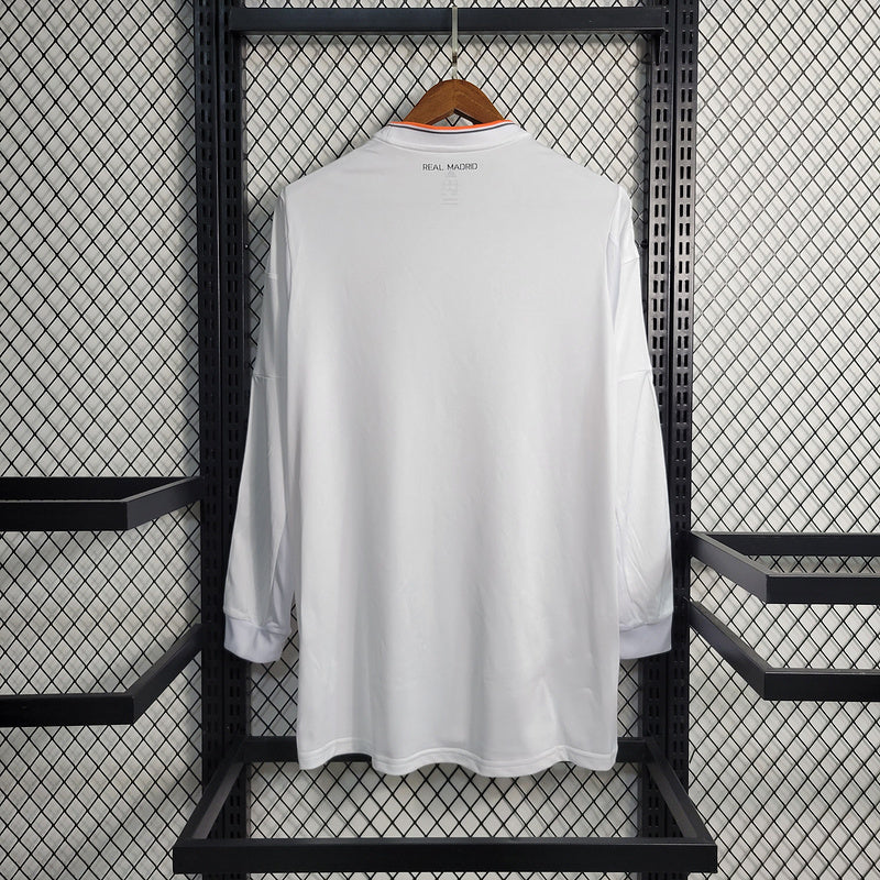 Camisa Home Real Madrid Manga Longa - Versão Retrô