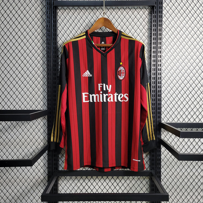 Camisa Home Milan Manga Longa - Versão Retrô