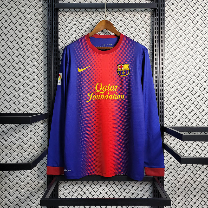 Camisa Home Barcelona Manga Longa - Versão Retrô