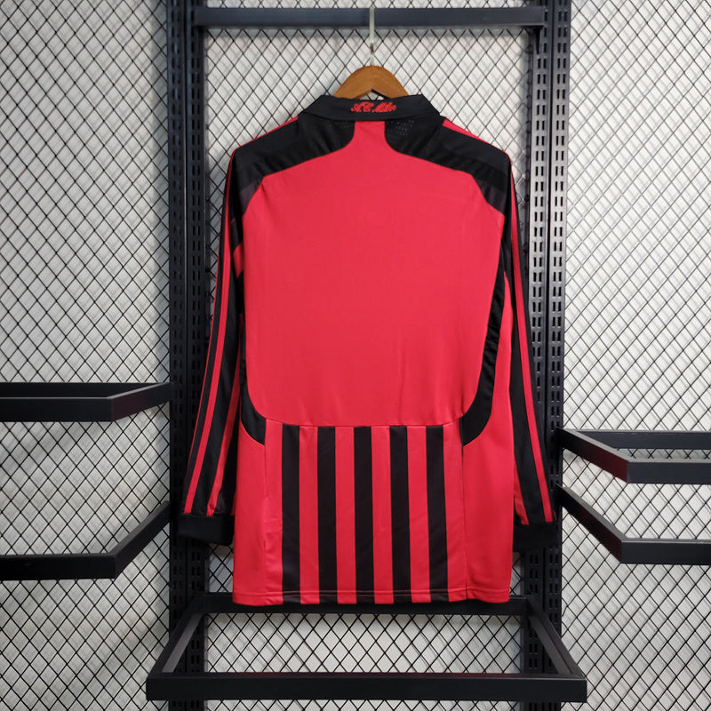 Camisa Home Milan Manga Longa - Versão Retrô