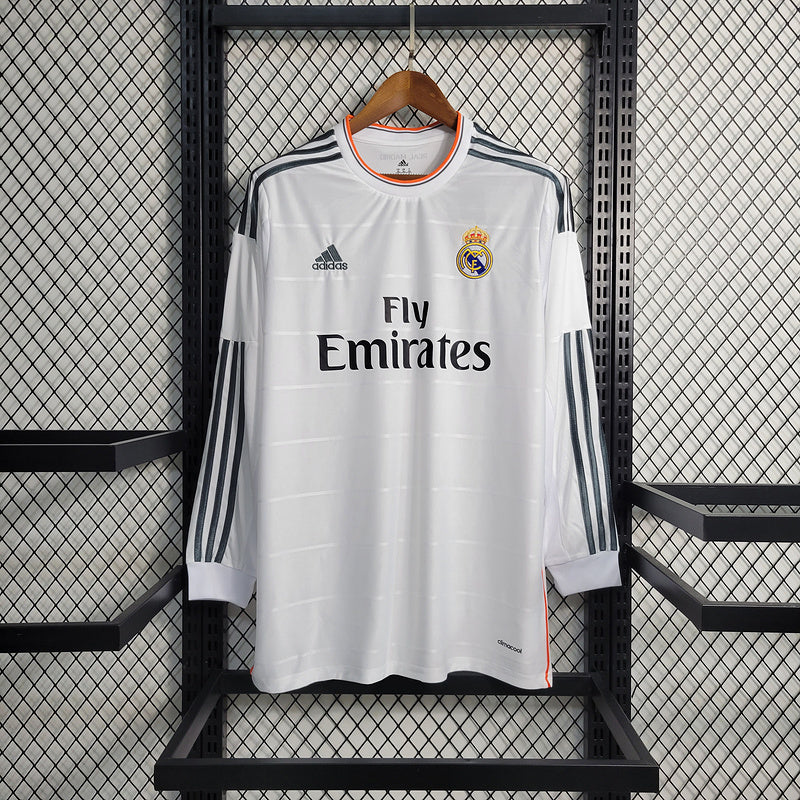 Camisa Home Real Madrid Manga Longa - Versão Retrô