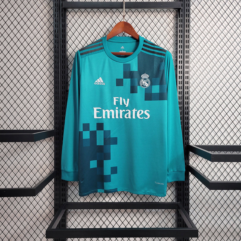 Camisa Away Real Madrid Manga Longa - Versão Retrô