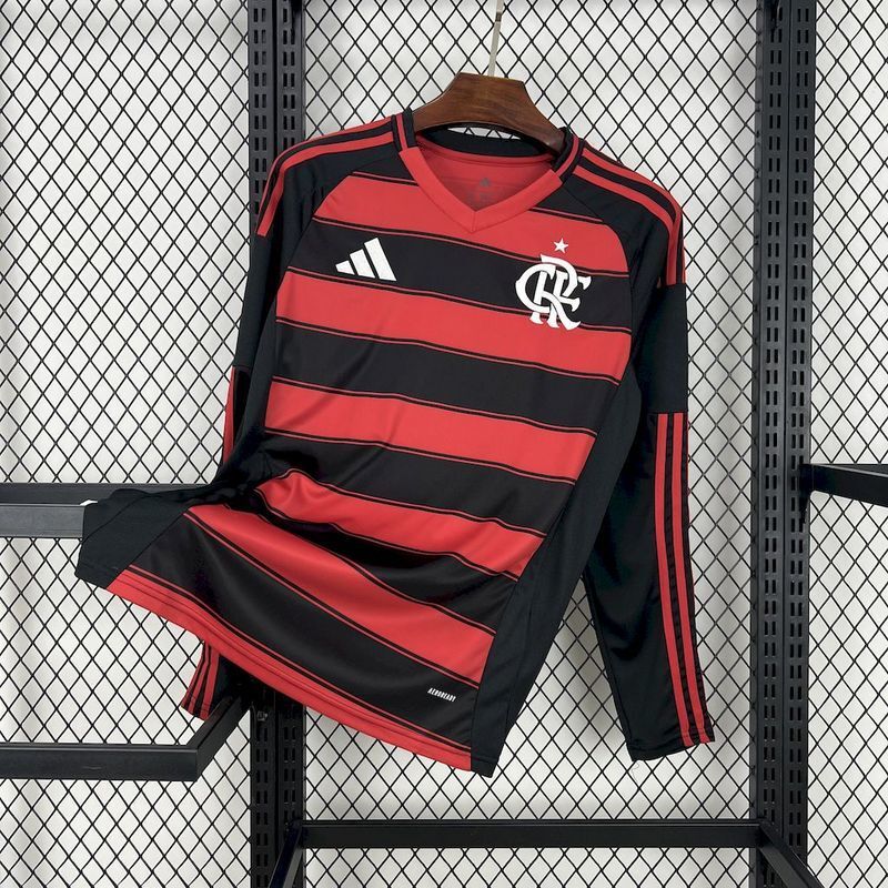 Camisa Home Flamengo Manga Longa  25/26 - PRONTA ENTREGA