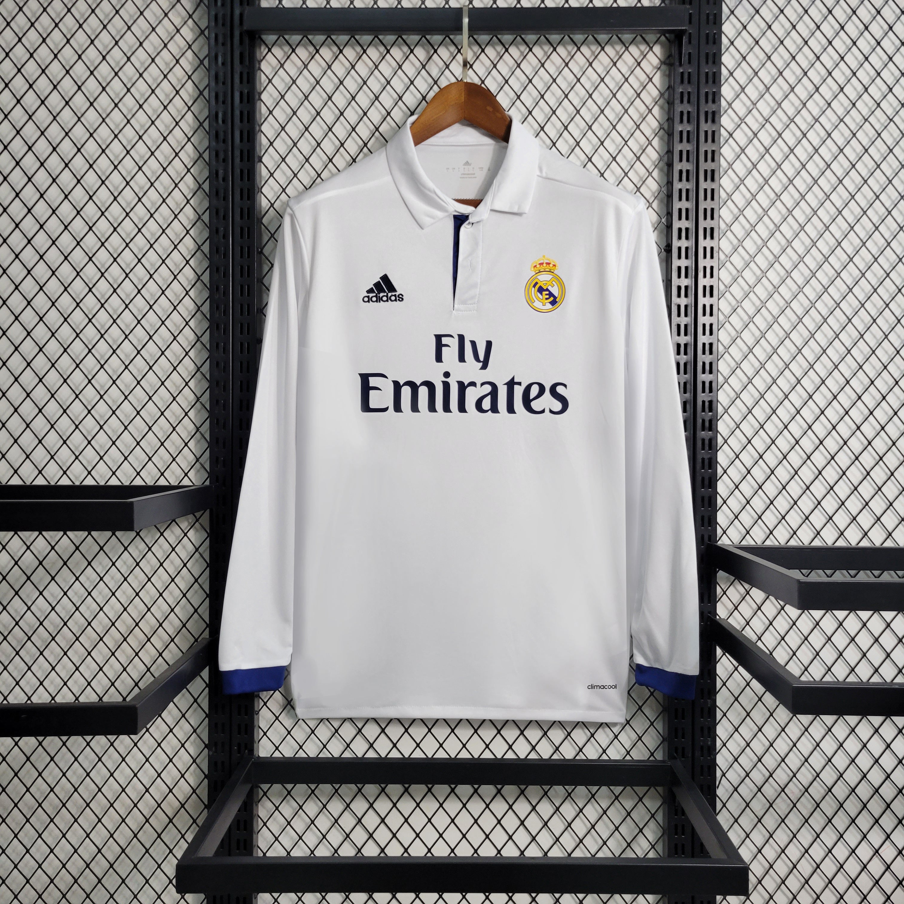 Camisa Home Real Madrid Manga Longa - Versão Retrô