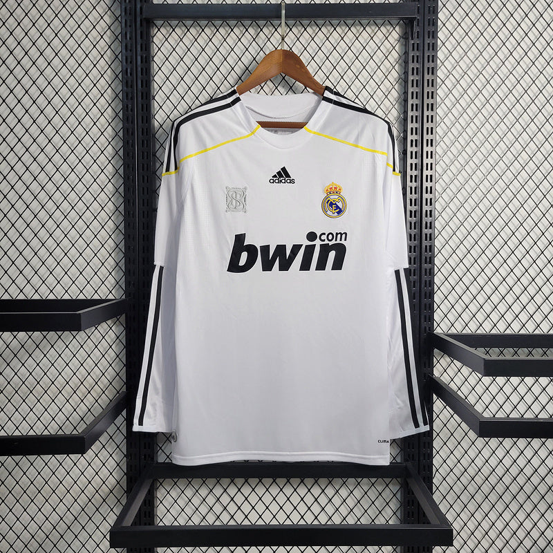 Camisa Home Real Madrid Manga Longa - Versão Retrô