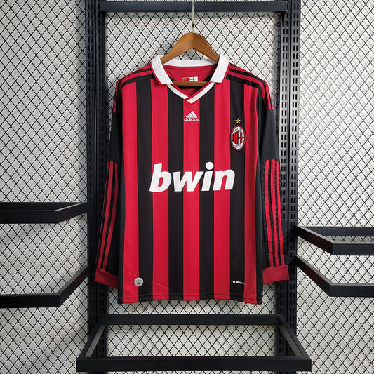 Camisa Home Milan Manga Longa - Versão Retrô