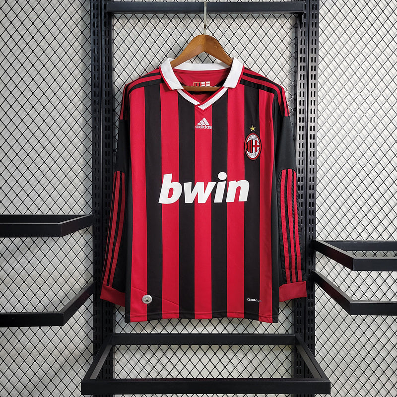 Camisa Home Milan Manga Longa - Versão Retrô