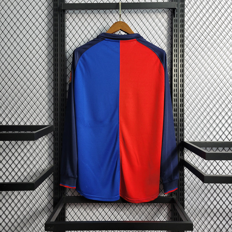 Camisa Home Barcelona Manga Longa - Versão Retrô