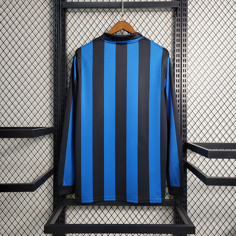 Camisa Home Inter de Milão Manga Longa - Versão Retrô
